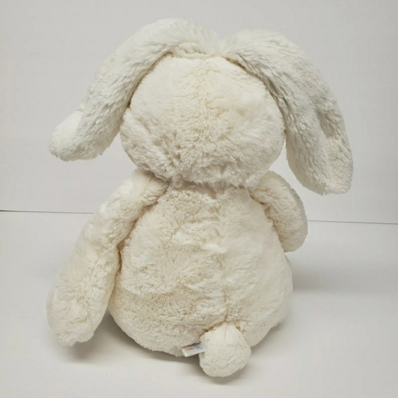 Aurora Baby 15" White Blue Bunny Rabbit Floppy Ears Plush - Picture 2 of 3